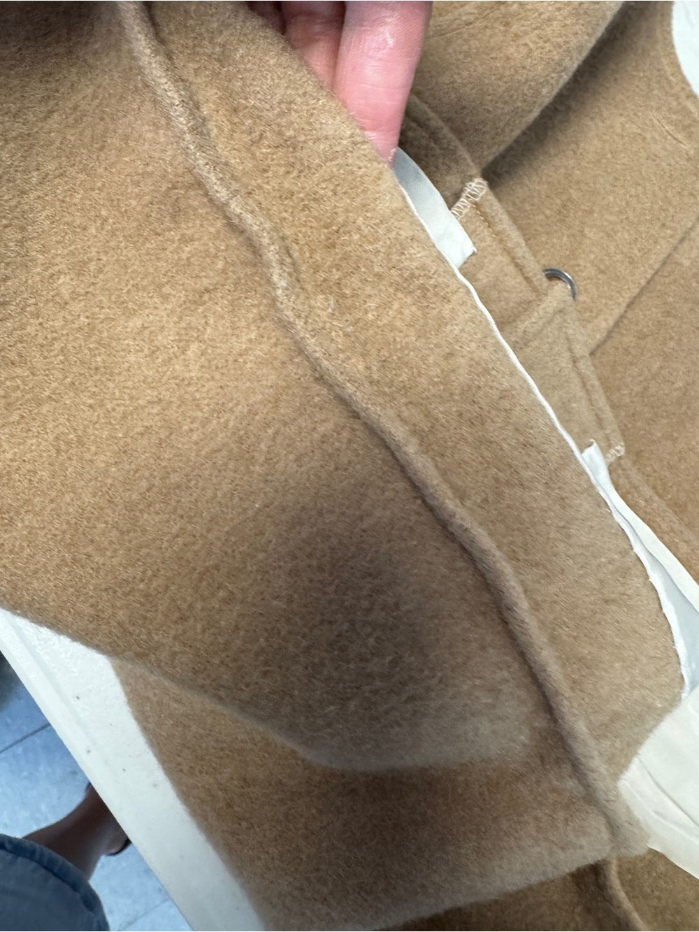 Vintage Camel Wool Blend Vest Beige Medium Minimalist Classic Fall Quiet Luxury - Picture 10 of 11